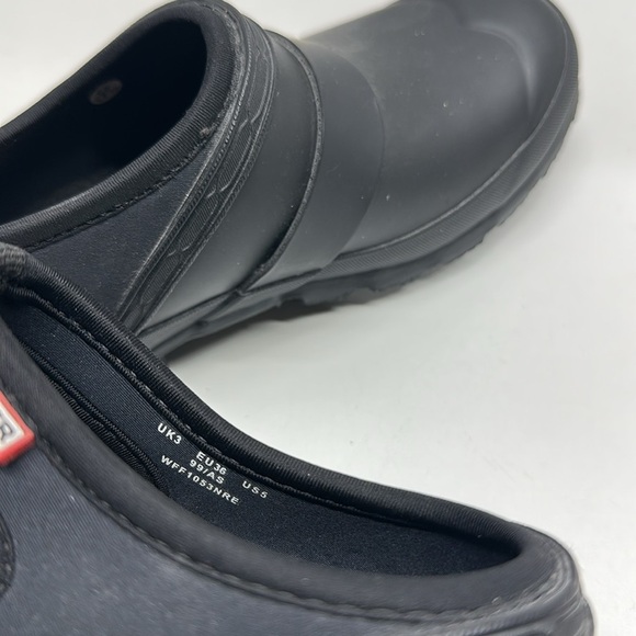 Hunter Original Clogs Waterproof Slip On Rubber Low Top Shoes Black Women's 5 - Picture 6 of 8